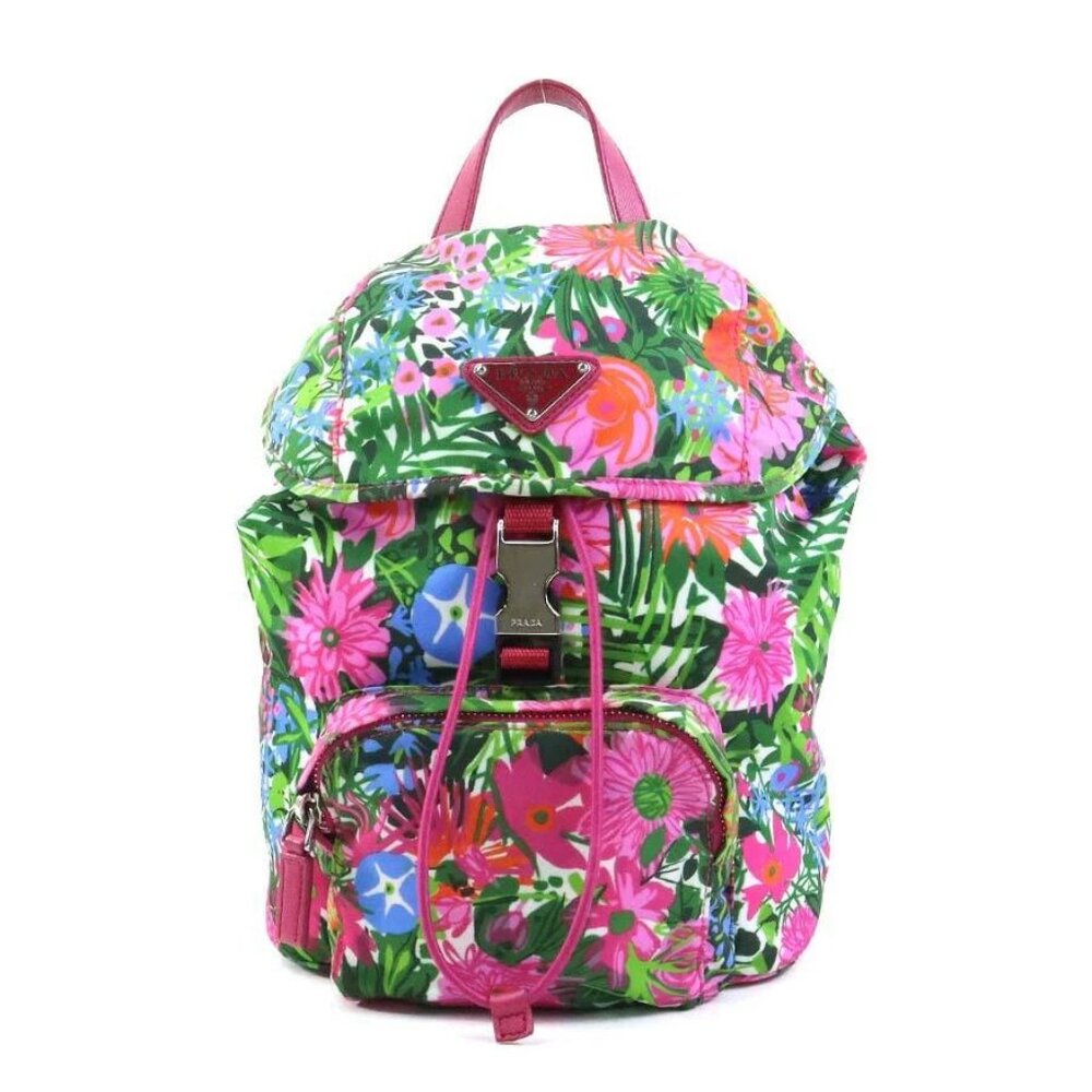 Prada Backpack Multicolor Nylon/Silvertone - image 1
